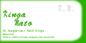 kinga mato business card